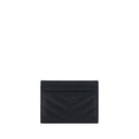 Saint Laurent Black Leather Card Holder
