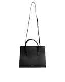 Versace Black Large Leather Top Handle Shoulder Crossbody Bag