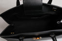 Versace Black Large Leather Top Handle Shoulder Crossbody Bag