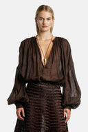 BALCONCINO BROWN BLOUSE