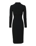 Dolce & Gabbana Black Long Sleeves Bodycon Sheath Midi Dress