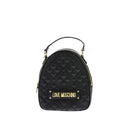 Moschino Love Quilted Faux Leather Mini Bag with Golden Details