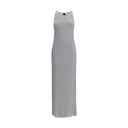 PINKO Metallic knit long Dress