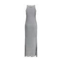 PINKO Metallic knit long Dress
