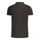 Fila Black Cotton Men Polo Shirt
