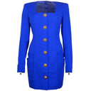 Balmain Blue Wool Dress