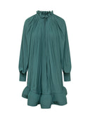 LONG SLEEVE SHORT DRESS WITH RUFFLES DRAGON