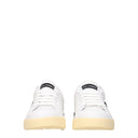 Dolce & Gabbana White Leather Low Tops