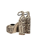 Paris Texas Beige Leather Platforms