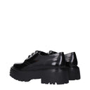 Celine Black Leather Oxfords And Derbies