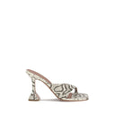 Amina Muaddi Python-patterned Shiona Sandals