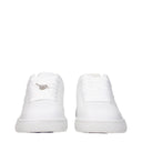 Burberry White Leather Low Tops