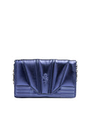 Ferrari Metal blue GT patent leather bag with chain