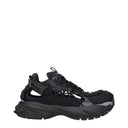 Versace Black Leather Athletic Sneakers