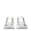Versace White Fabric Athletic Sneakers