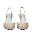Valentino Garavani Beige Leather Stiletto Heels Sandals