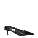 Jimmy Choo Black Leather Flat Sandals