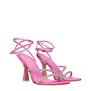 3Juin Pink Satin Stiletto Heels Sandals