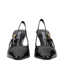 Versace Black Leather High Heel Pumps