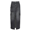 PINKO Black Cotton Skirt