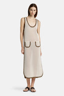 CONTENUTO WHT/BRWN/MSTRD DRESS