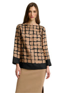 LEGGIO BLOUSE SHIRT VAR NERO NOCCIOLA3683
