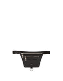 Dolce & Gabbana Black Calfskin Logo Plaque Belt Waist Men Fanny Pack Bag