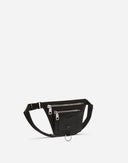 Dolce & Gabbana Black Calfskin Logo Plaque Belt Waist Men Fanny Pack Bag