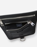 Dolce & Gabbana Black Calfskin Logo Plaque Belt Waist Men Fanny Pack Bag