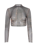 YASSMIN SALEH  SHAABNA TATTOO CROP TOP BLACK