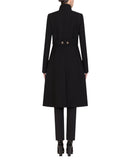 Dolce & Gabbana Black Wool Single Breasted Trench Coat Jacket
