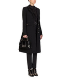 Dolce & Gabbana Black Wool Single Breasted Trench Coat Jacket