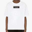 Dolce & Gabbana White Logo Print Cotton Crew Neck T-shirt