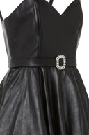 ANOUKI DRESS VEGAN LEATHER BABY DOLL