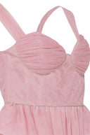 ANOUKI TULLE CORSET STYLE BLOUSE PINK