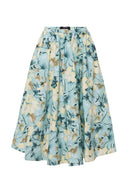 ANOUKI FLARED FLORAL COTTON SKIRT