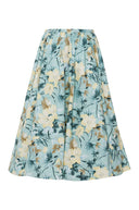 ANOUKI FLARED FLORAL COTTON SKIRT
