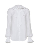 PRUNE  MEDICIS COLLAR SHIRT WHITE