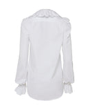 PRUNE  MEDICIS COLLAR SHIRT WHITE