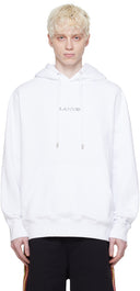 UNISEX EMBROIDERED OVERSIZED HOODIE-OPTIC WHITE