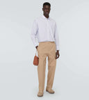 TAPERED ELASTICATED TROUSERS-SAND