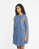 BOÉTIE - DRAPED MINI DRESS Smoked Blue