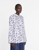 PRINTED LOOSE-FIT SHIRT CHAMBRAY