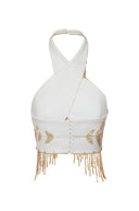 DALOOD EMBROIDERED TOP WHITE