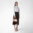 MELINE' BAG IN CANVAS AND MOSAICO NATURAL/CUOIO