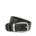 REVERSIBLE BELT CACHEMIRE BLACK/NAVY BLUE