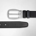 REVERSIBLE BELT CACHEMIRE BLACK/NAVY BLUE