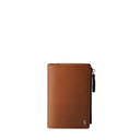 VERTICAL BILLFOLD W/ZIP POCKET CACHEMIRE TOBACCO