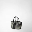 MINI SECRET MOSAICO/ELAPHE BLACK/OFFWHITE