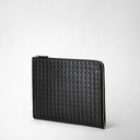 Compact Document Folio in Black Mosaico